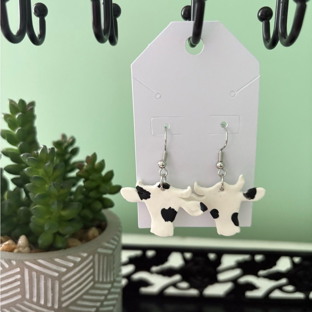 NWT Holstein Cow Earrings